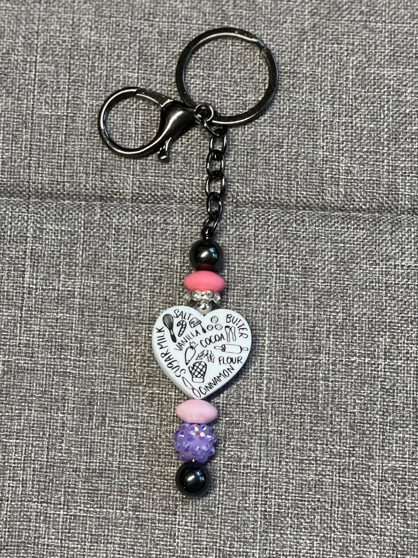 Beaded Bar Keychain