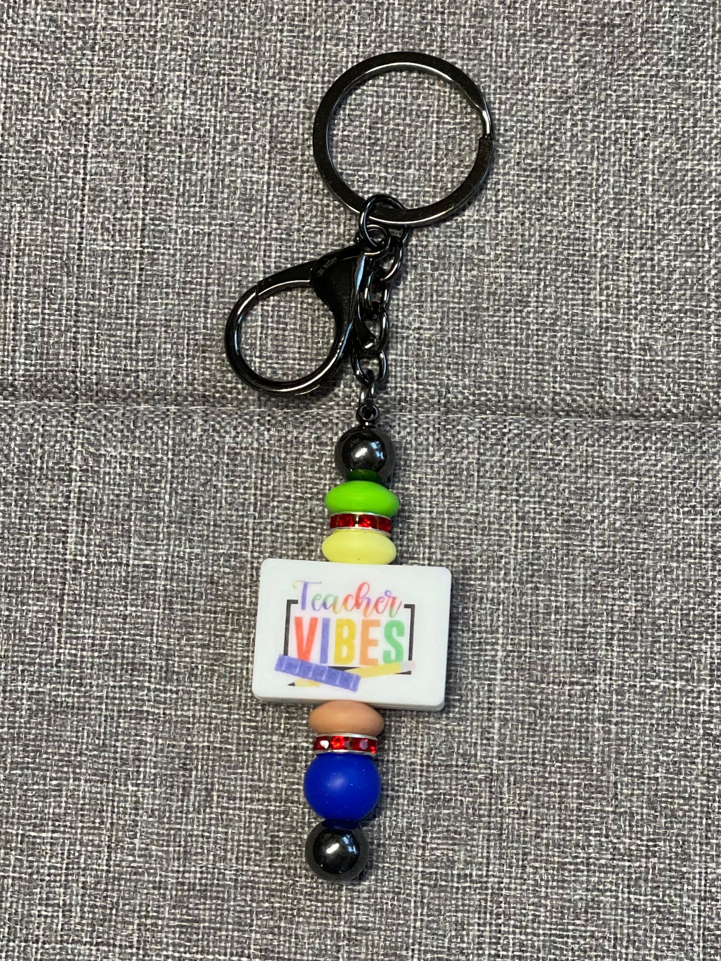 Beaded Bar Keychain