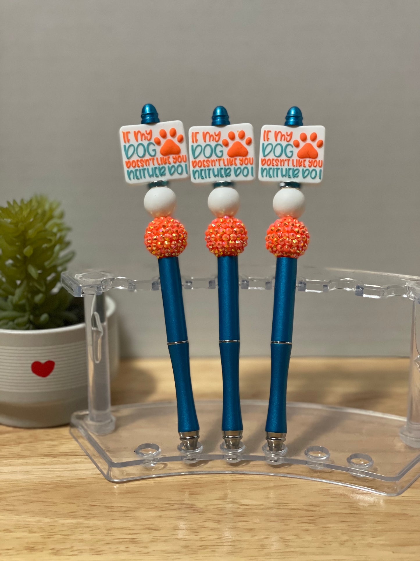 Beaded Metal Pen
