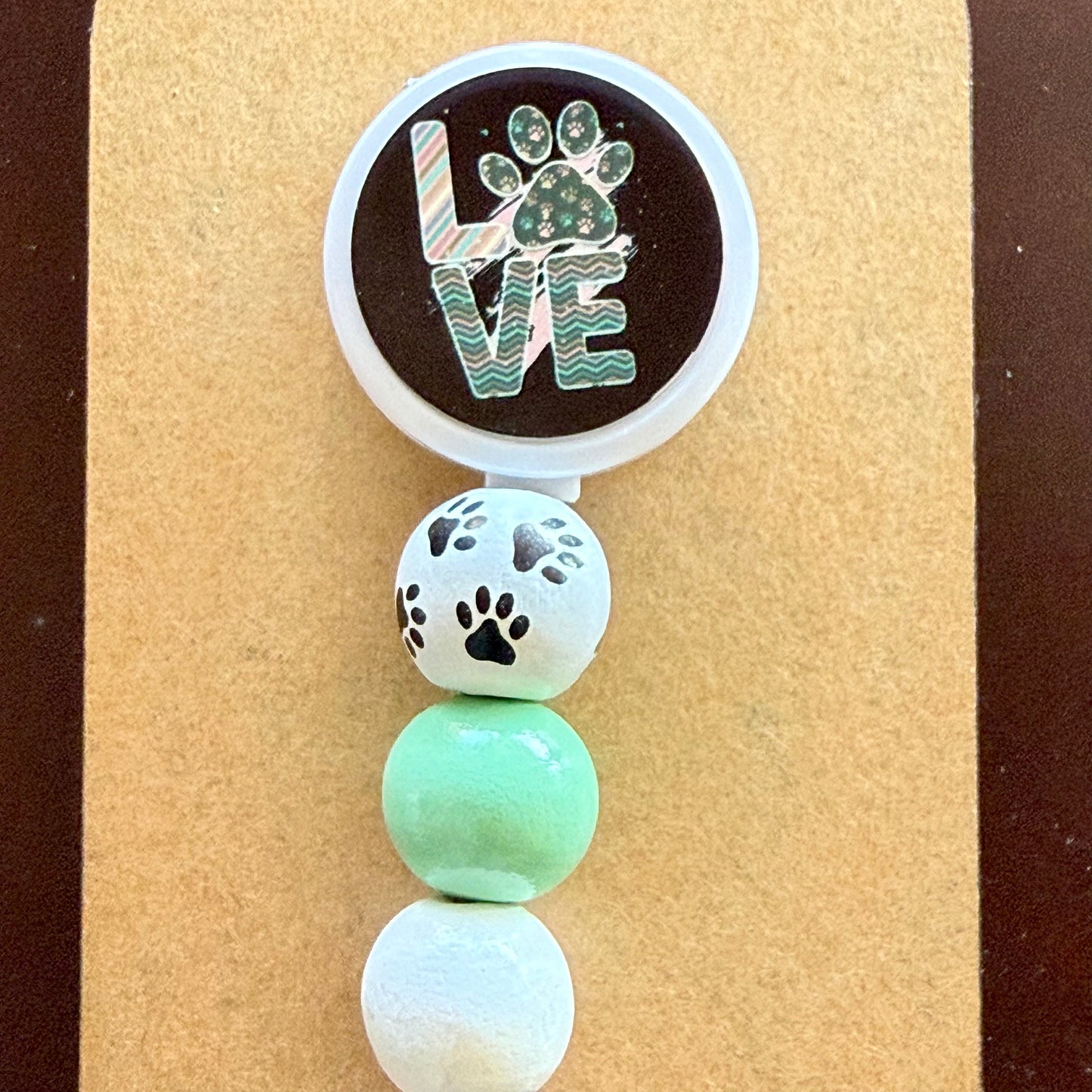 Sublimation Badge Reels with beads