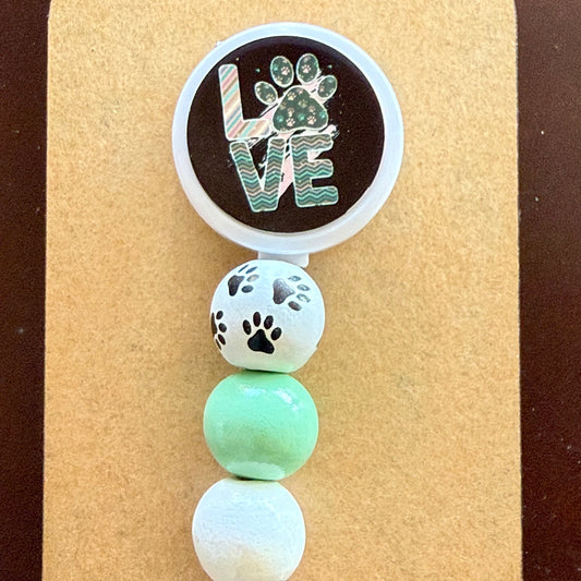 Sublimation Badge Reels with beads