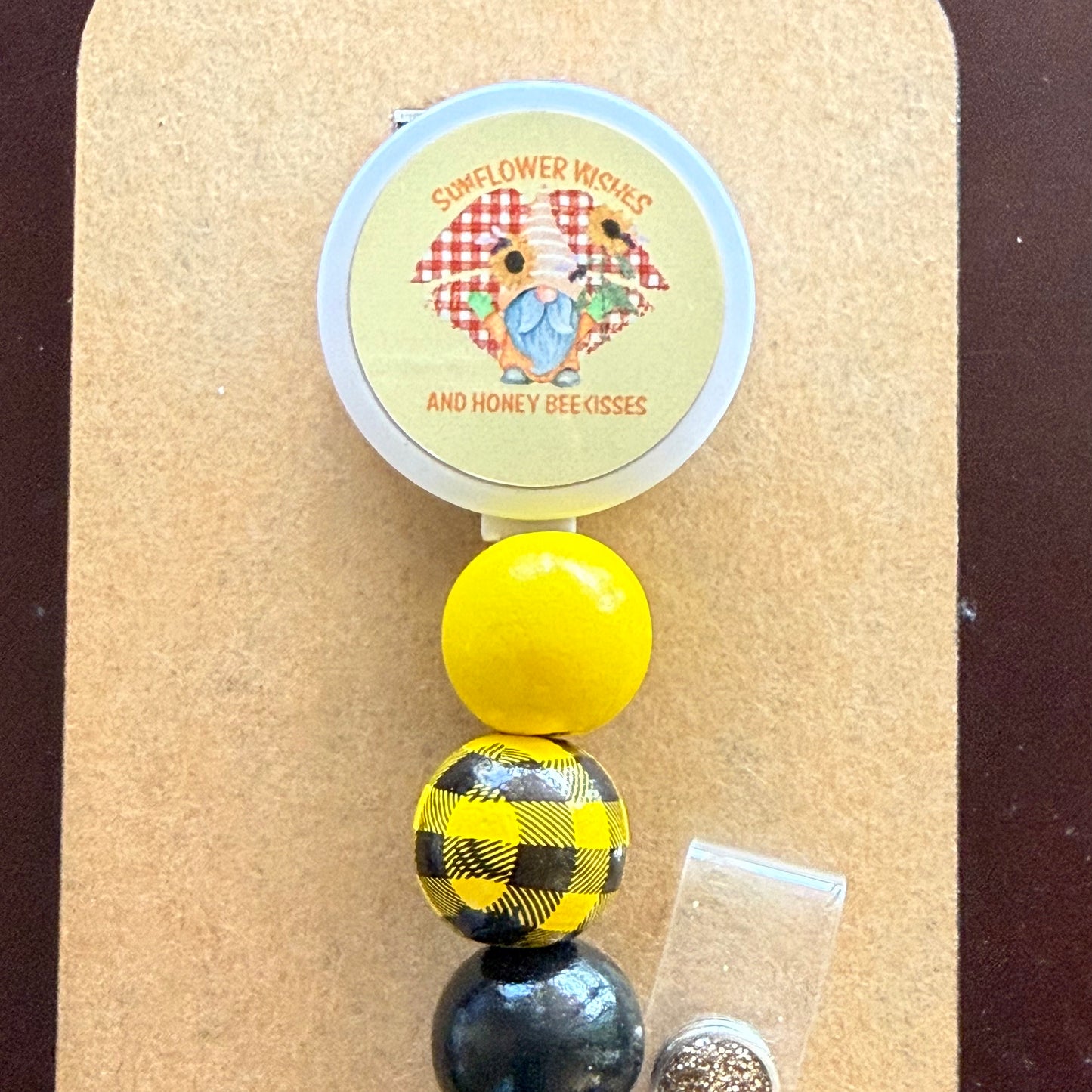 Sublimation Badge Reels with beads