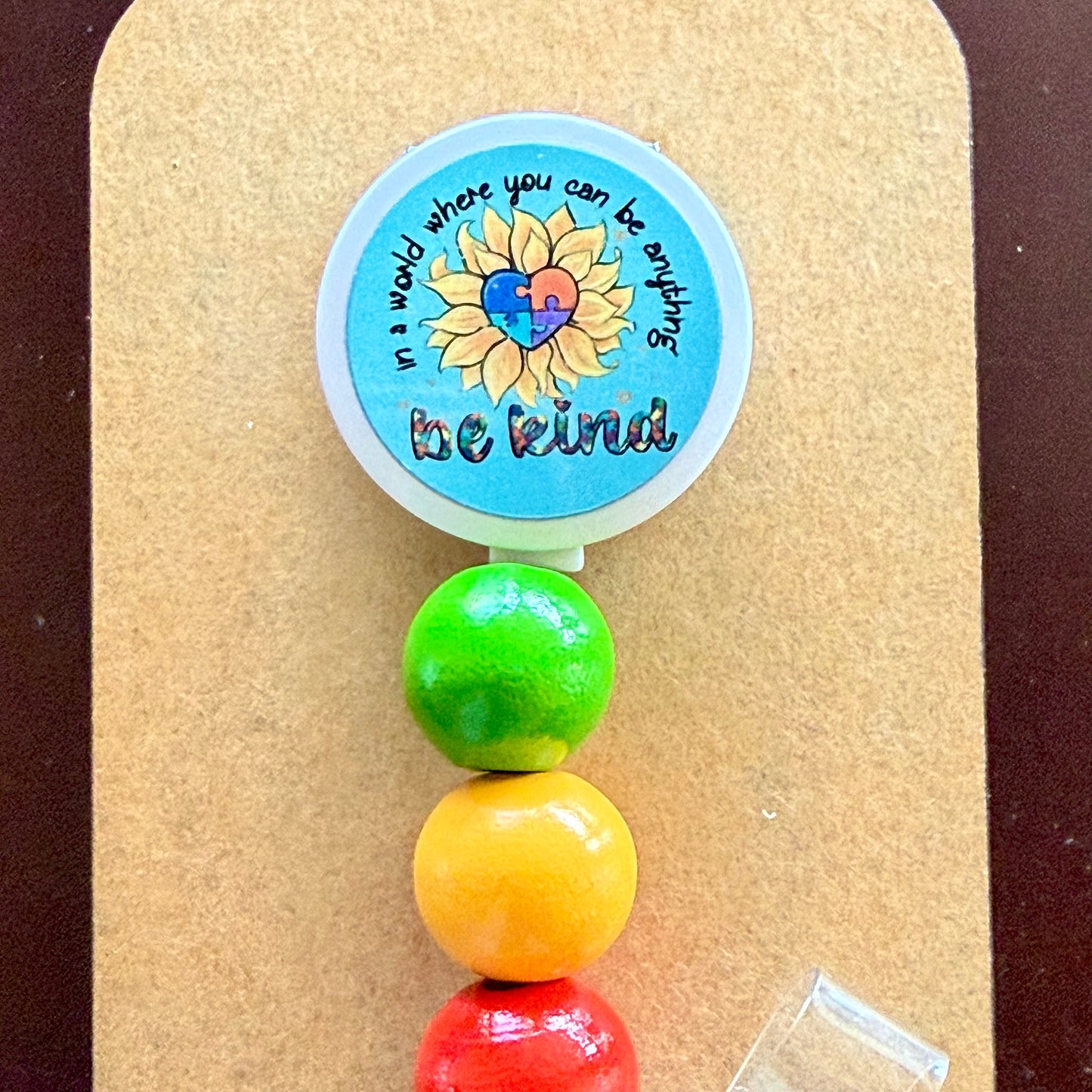 Sublimation Badge Reels with beads