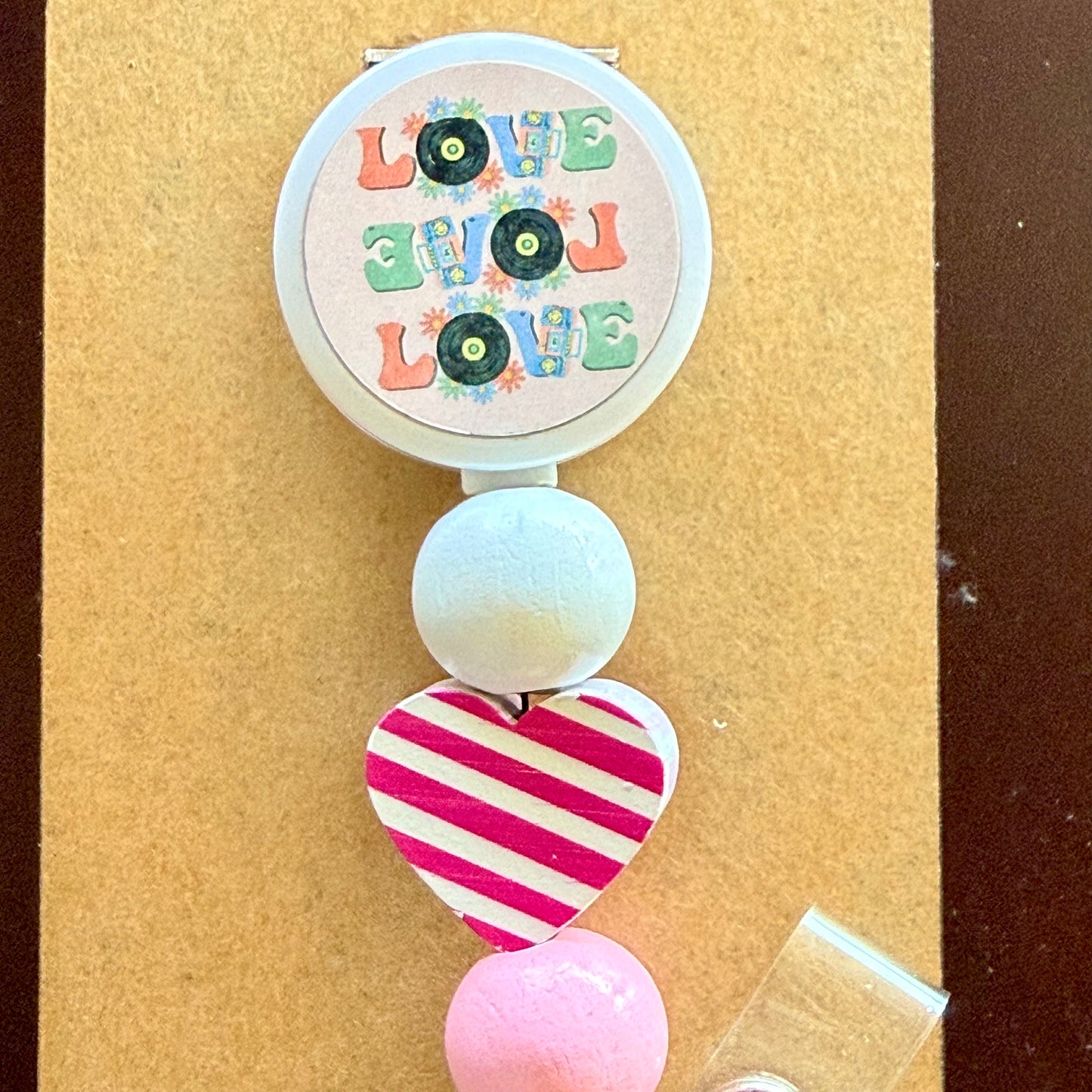 Sublimation Badge Reels with beads