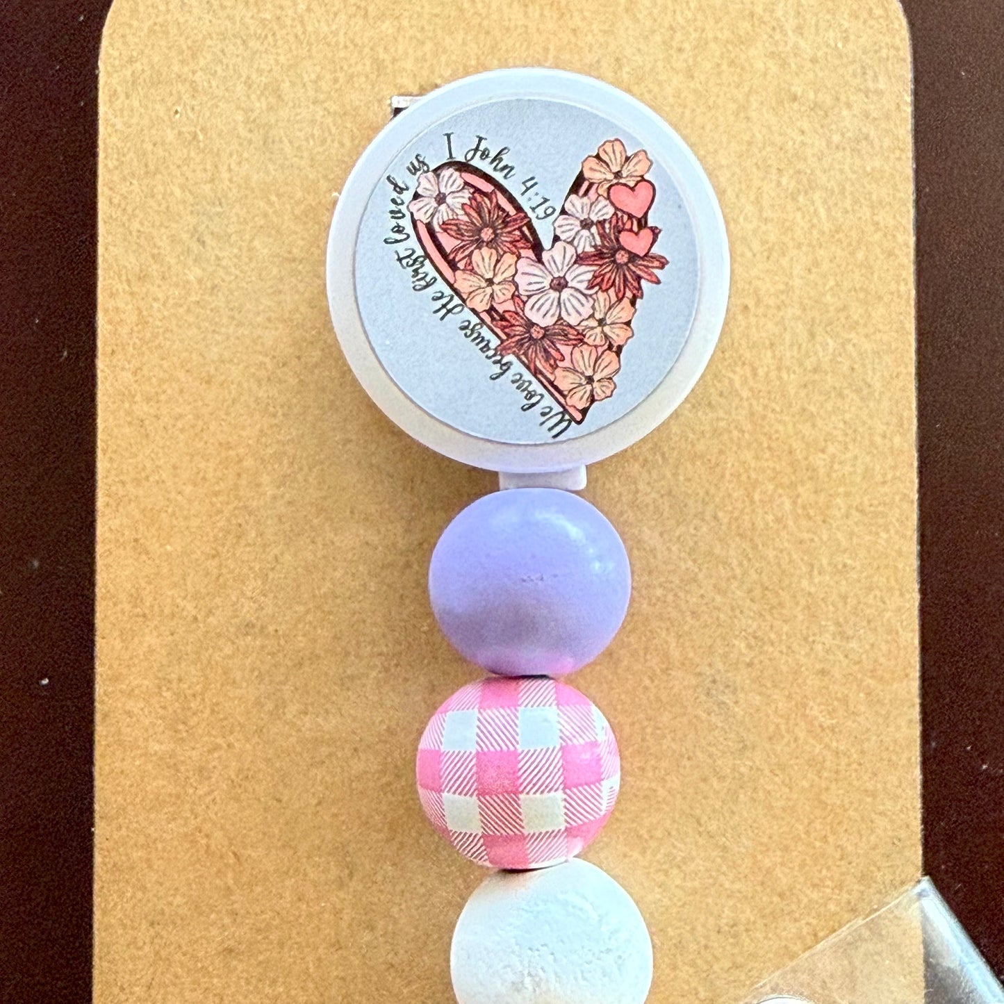 Sublimation Badge Reels with beads