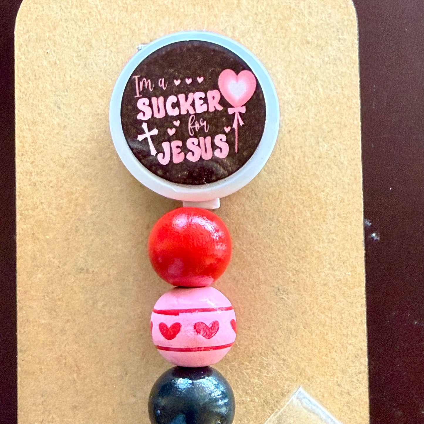 Sublimation Badge Reels with beads