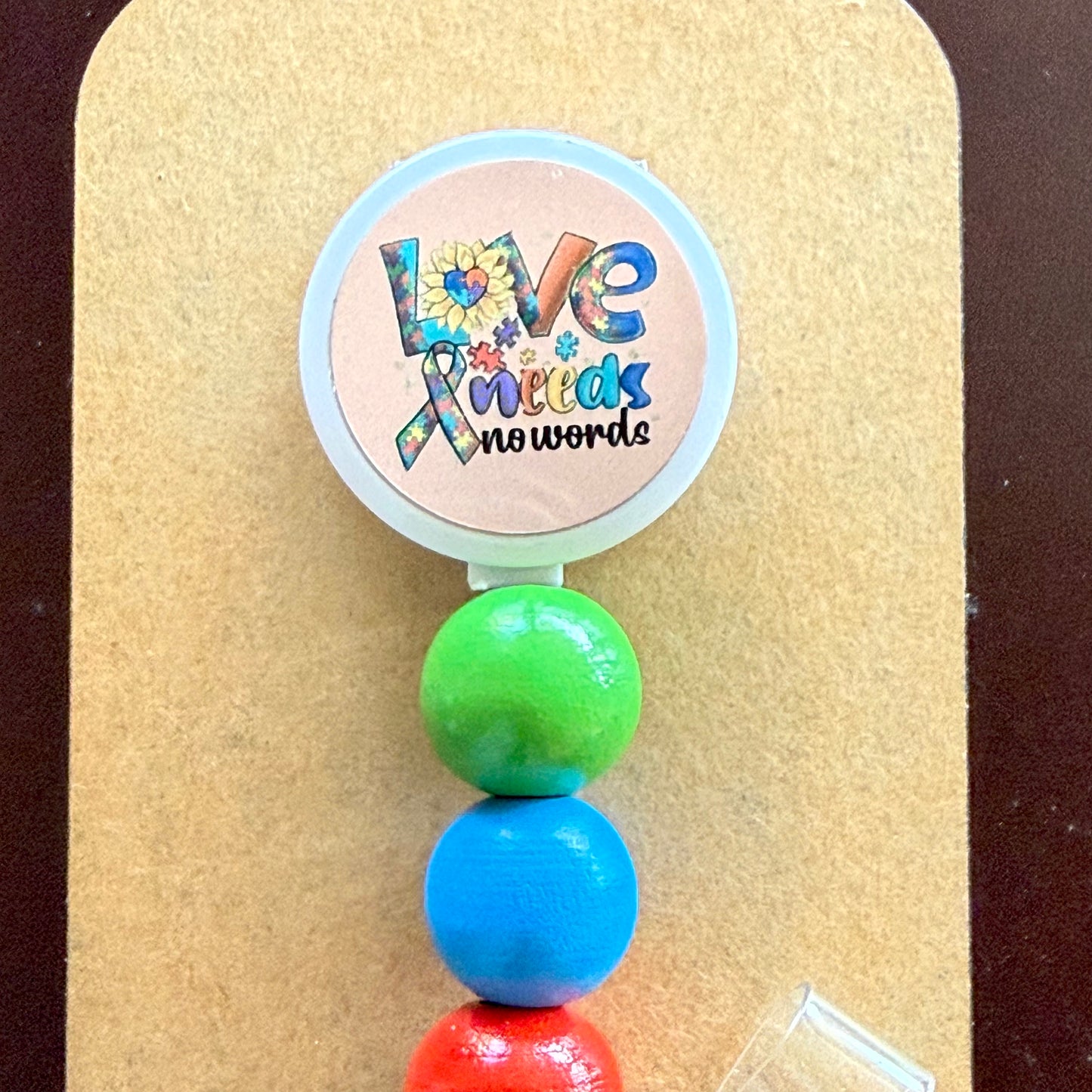 Sublimation Badge Reels with beads