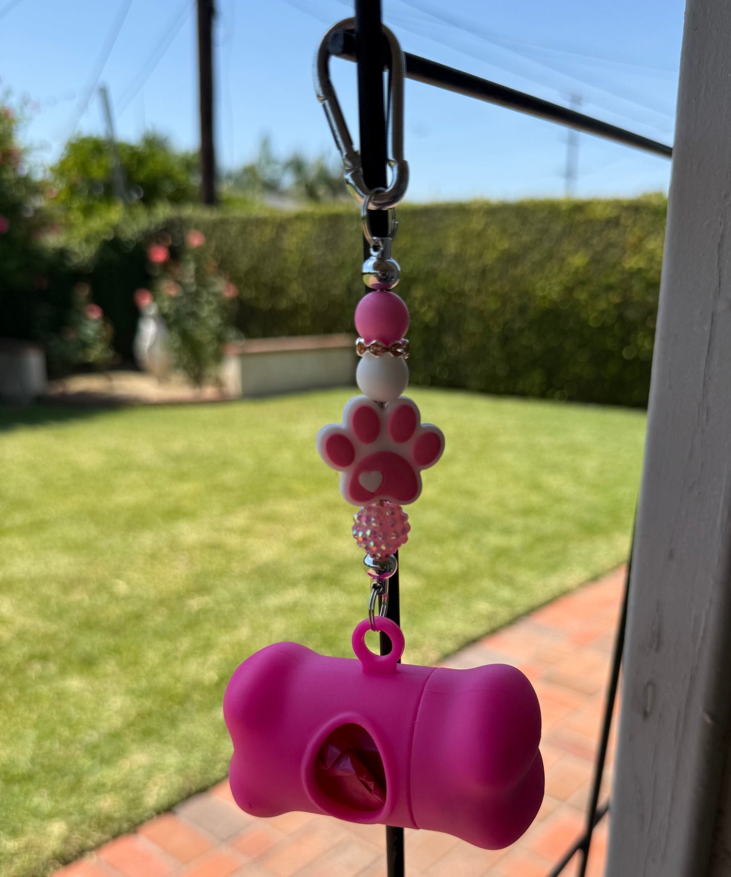 Beaded Dog Waste Bag Holder